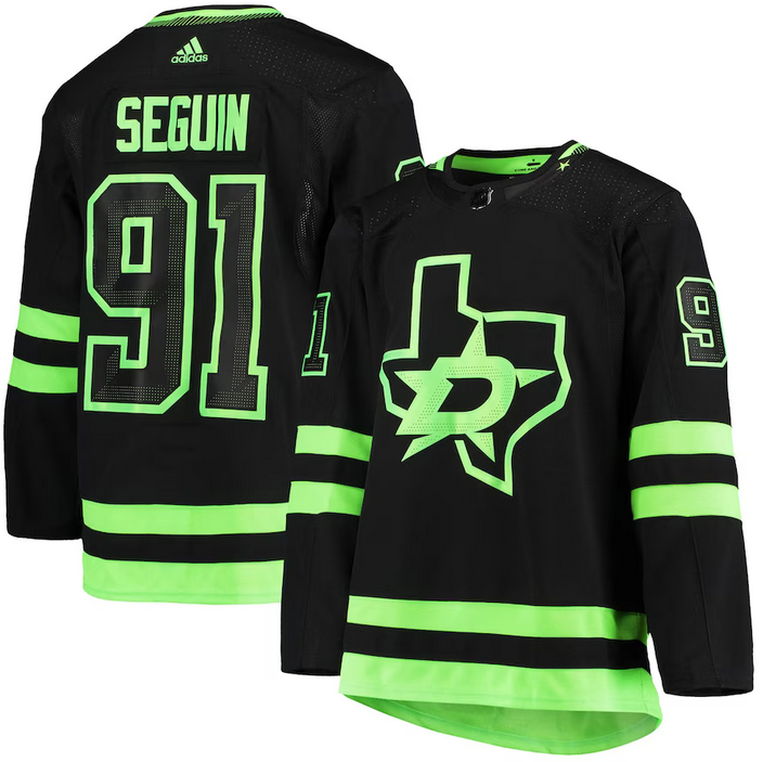 Men's Dallas Stars #91 Tyler Seguin Black Stitched Jersey