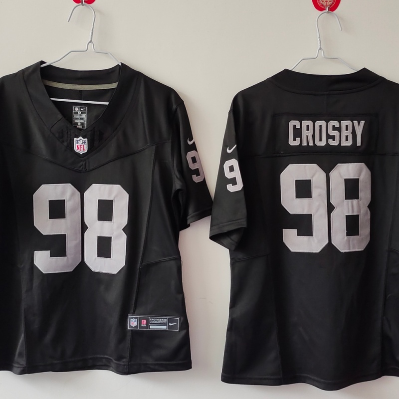 Youth Las Vegas Raiders #98 Maxx Crosby Black 2025 F.U.S.E. Vapor Untouchable Limited Stitched Football Jersey