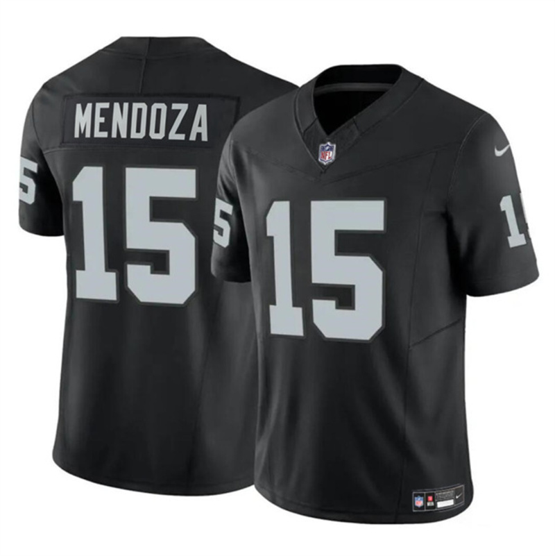 Youth Las Vegas Raiders #15 Fernando Mendoza Black 2026 Draft F.U.S.E. Vapor Untouchable Limited Stitched Football Jersey