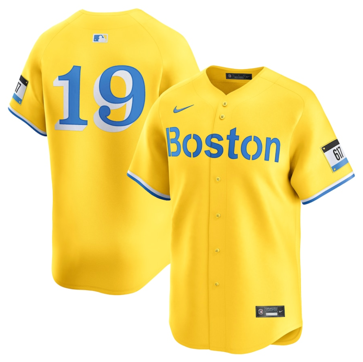 Men's Boston Red Sox #19 Roman Anthony Gold City Connect Stitched Baseball Jersey Men's Boston Red Sox #19 Roman Anthony Gold City Connect Stitched Baseball Jersey
