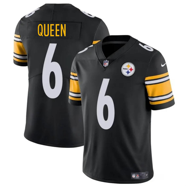 Youth Pittsburgh Steelers #6 Patrick Queen Black Vapor Untouchable Limited Stitched Football Jersey Youth Pittsburgh Steelers #6 Patrick Queen Black Vapor Untouchable Limited Stitched Football Jersey