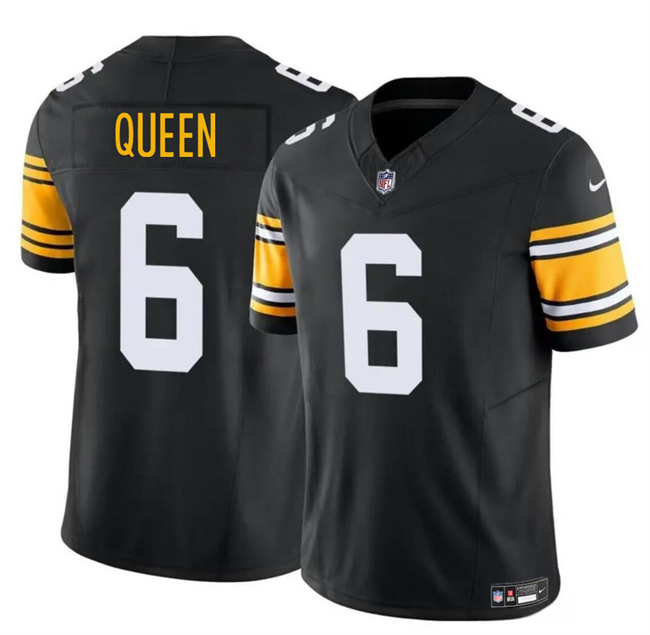 Youth Pittsburgh Steelers #6 Patrick Queen Black 2023 F.U.S.E. Vapor Untouchable Limited Stitched Football Jersey Youth Pittsburgh Steelers #6 Patrick Queen Black 2023 F.U.S.E. Vapor Untouchable Limited Stitched Football Jersey