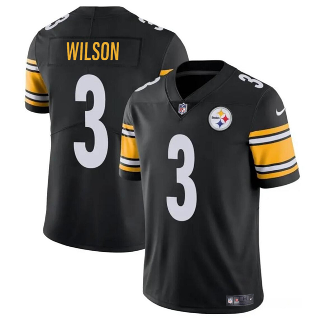 Youth Pittsburgh Steelers #3 Russell Wilson Black Vapor Untouchable Limited Stitched Football Jersey Youth Pittsburgh Steelers #3 Russell Wilson Black Vapor Untouchable Limited Stitched Football Jersey