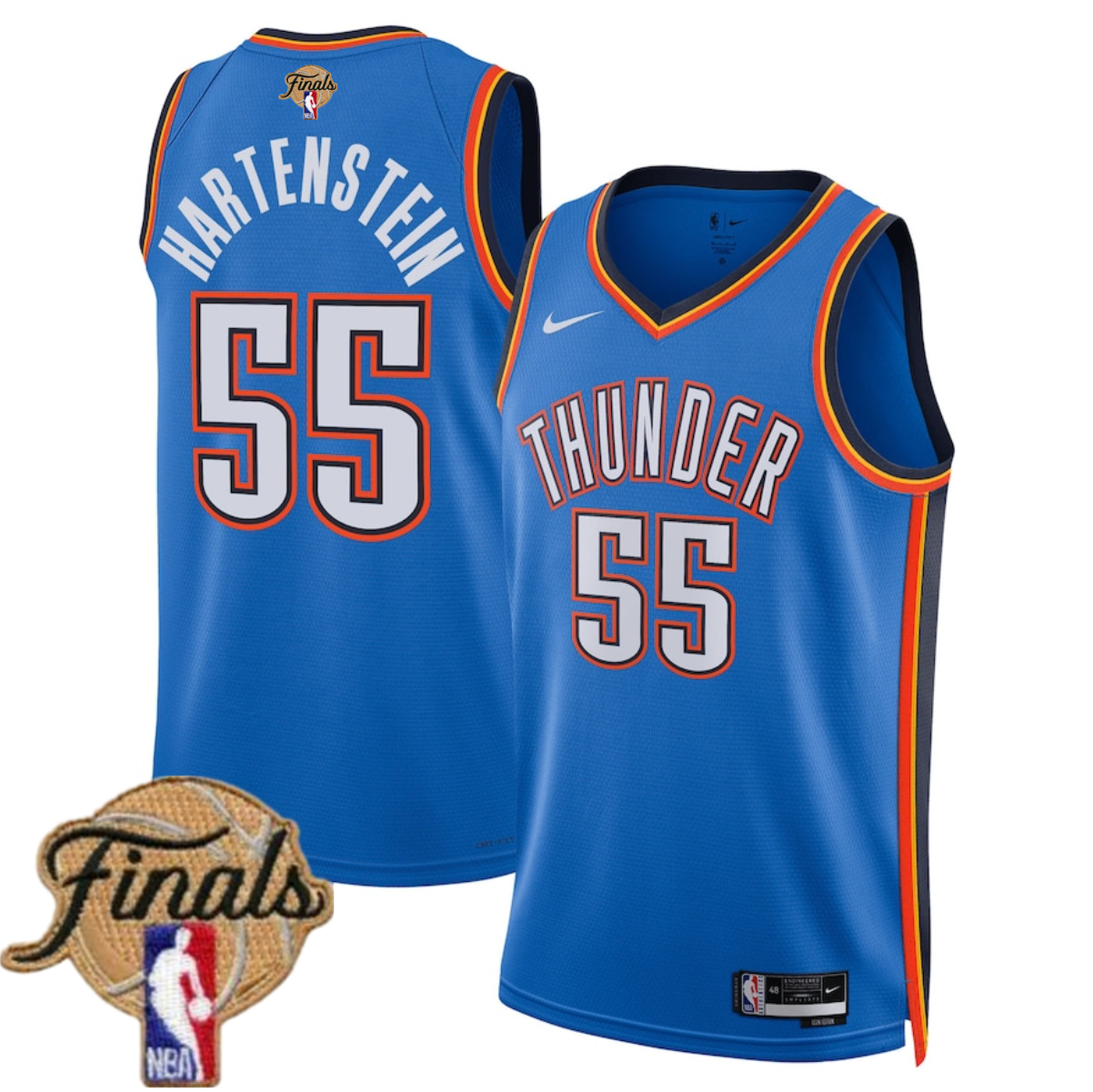 Men's Oklahoma City Thunder #55 Isaiah Hartenstein Blue 2025 Icon Edition Stitched Basketball Jersey Men's Oklahoma City Thunder #55 Isaiah Hartenstein Blue 2025 Icon Edition Stitched Basketball Jersey