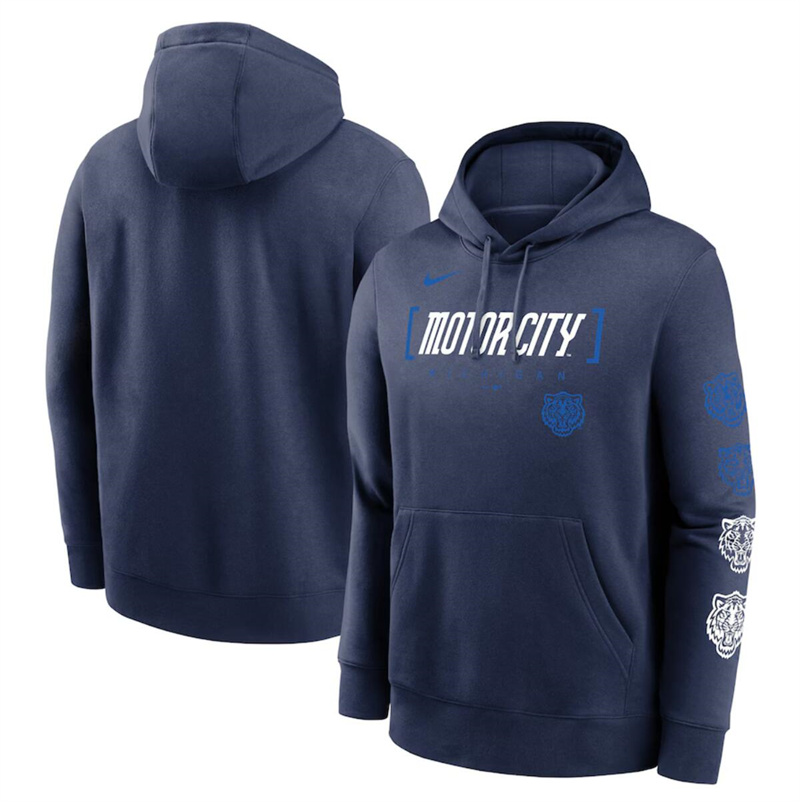 Men's Detroit Tigers Navy 2024 City Connect Club Fleece Pullover Hoodie Men's Detroit Tigers Navy 2024 City Connect Club Fleece Pullover Hoodie
