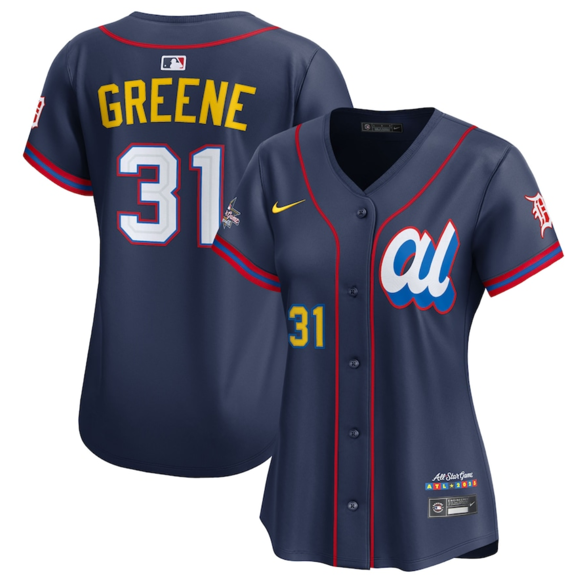 Women's American League #31 Riley Greene Navy 2025 All-Star Edition Limited Stitched Baseball Jersey(Run Small) Women's American League #31 Riley Greene Navy 2025 All-Star Edition Limited Stitched Baseball Jersey(Run Small)