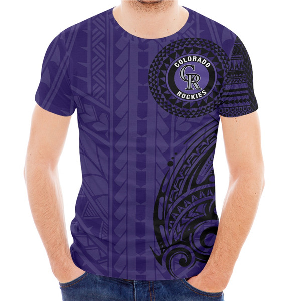 Men's Colorado Rockies Purple T-Shirt Men's Colorado Rockies Purple T-Shirt