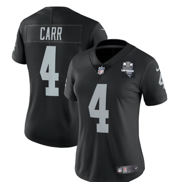 Women's Las Vegas Raiders #4 Derek Carr Black 2020 Inaugural Season Vapor Untouchable Limited Stitched Jersey(Run Small) Women's Las Vegas Raiders #4 Derek Carr Black 2020 Inaugural Season Vapor Untouchable Limited Stitched Jersey(Run Small)