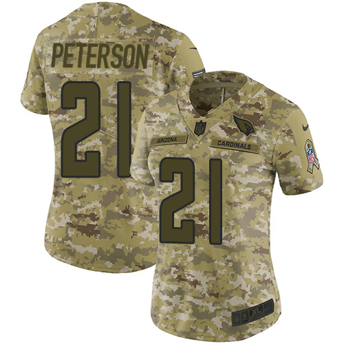 Nike Cardinals #21 Patrick Peterson Camo Women's Stitched NFL Limited 2018 Salute to Service Jersey Nike Cardinals #21 Patrick Peterson Camo Women's Stitched NFL Limited 2018 Salute to Service Jersey