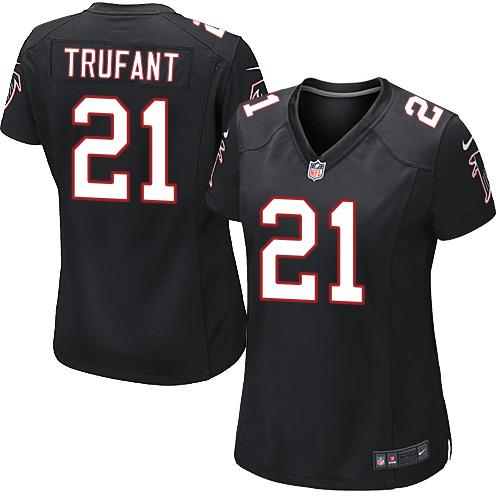Nike Falcons #21 Desmond Trufant Black Alternate Women's Stitched NFL Elite Jersey Nike Falcons #21 Desmond Trufant Black Alternate Women's Stitched NFL Elite Jersey