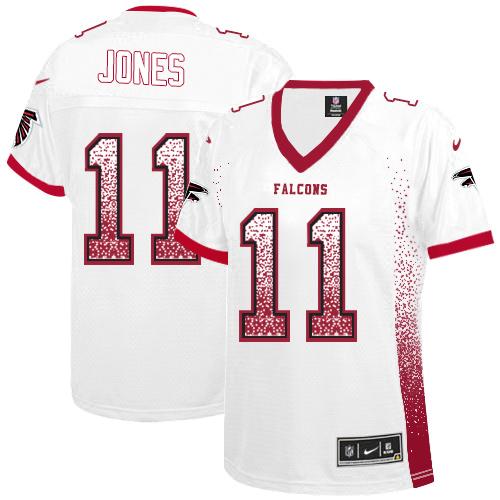 Nike Falcons #11 Julio Jones White Women's Stitched NFL Elite Drift Fashion Jersey Nike Falcons #11 Julio Jones White Women's Stitched NFL Elite Drift Fashion Jersey