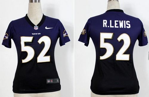Nike Ravens #52 Ray Lewis Purple/Black Women's Stitched NFL Elite Fadeaway Fashion Jersey Nike Ravens #52 Ray Lewis Purple/Black Women's Stitched NFL Elite Fadeaway Fashion Jersey