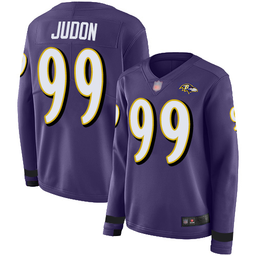 Nike Ravens #99 Matthew Judon Purple Team Color Women's Stitched NFL Limited Therma Long Sleeve Jersey Nike Ravens #99 Matthew Judon Purple Team Color Women's Stitched NFL Limited Therma Long Sleeve Jersey