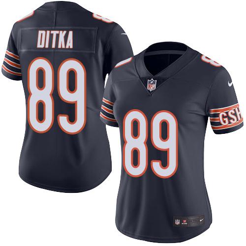 Nike Bears #89 Mike Ditka Navy Blue Team Color Women's Stitched NFL Vapor Untouchable Limited Jersey Nike Bears #89 Mike Ditka Navy Blue Team Color Women's Stitched NFL Vapor Untouchable Limited Jersey