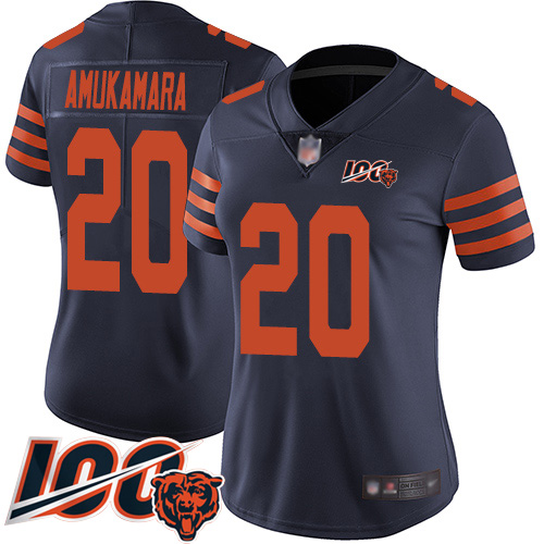 Nike Bears #20 Prince Amukamara Navy Blue Alternate Women's Stitched NFL 100th Season Vapor Limited Jersey Nike Bears #20 Prince Amukamara Navy Blue Alternate Women's Stitched NFL 100th Season Vapor Limited Jersey