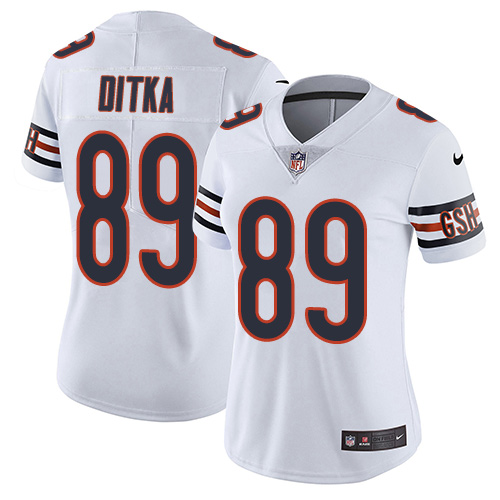 Nike Bears #89 Mike Ditka White Women's Stitched NFL Vapor Untouchable Limited Jersey Nike Bears #89 Mike Ditka White Women's Stitched NFL Vapor Untouchable Limited Jersey