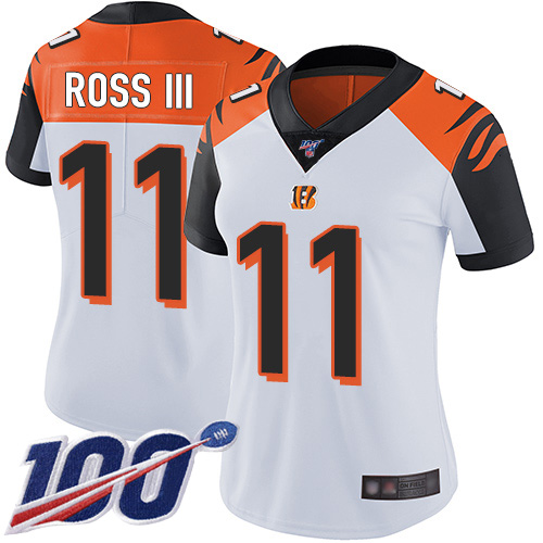 Nike Bengals #11 John Ross III White Women's Stitched NFL 100th Season Vapor Limited Jersey Nike Bengals #11 John Ross III White Women's Stitched NFL 100th Season Vapor Limited Jersey