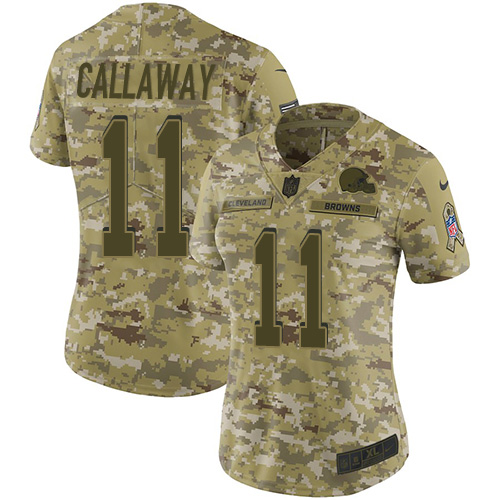 Nike Browns #11 Antonio Callaway Camo Women's Stitched NFL Limited 2018 Salute to Service Jersey Nike Browns #11 Antonio Callaway Camo Women's Stitched NFL Limited 2018 Salute to Service Jersey