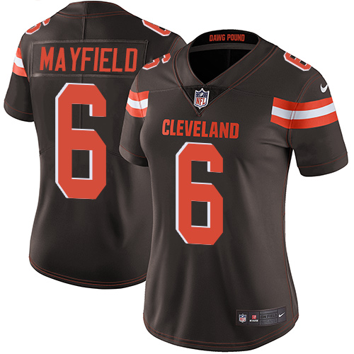 Nike Browns #6 Baker Mayfield Brown Team Color Women's Stitched NFL Vapor Untouchable Limited Jersey Nike Browns #6 Baker Mayfield Brown Team Color Women's Stitched NFL Vapor Untouchable Limited Jersey