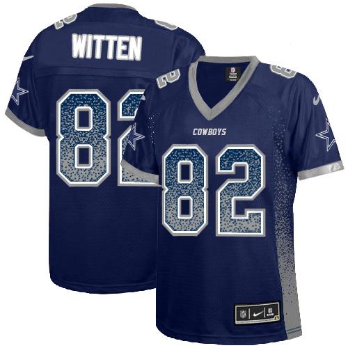 Nike Cowboys #82 Jason Witten Navy Blue Team Color Women's Stitched NFL Elite Drift Fashion Jersey Nike Cowboys #82 Jason Witten Navy Blue Team Color Women's Stitched NFL Elite Drift Fashion Jersey