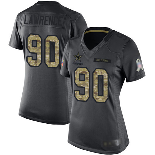 Nike Cowboys #90 Demarcus Lawrence Black Women's Stitched NFL Limited 2016 Salute to Service Jersey Nike Cowboys #90 Demarcus Lawrence Black Women's Stitched NFL Limited 2016 Salute to Service Jersey