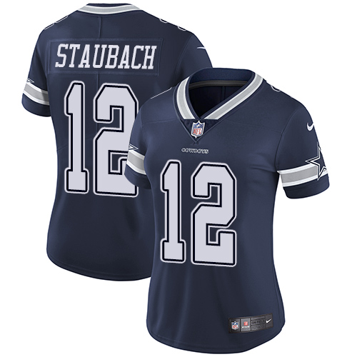 Nike Cowboys #12 Roger Staubach Navy Blue Team Color Women's Stitched NFL Vapor Untouchable Limited Jersey Nike Cowboys #12 Roger Staubach Navy Blue Team Color Women's Stitched NFL Vapor Untouchable Limited Jersey