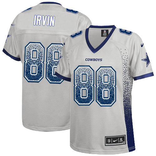 Nike Cowboys #88 Michael Irvin Grey Women's Stitched NFL Elite Drift Fashion Jersey Nike Cowboys #88 Michael Irvin Grey Women's Stitched NFL Elite Drift Fashion Jersey