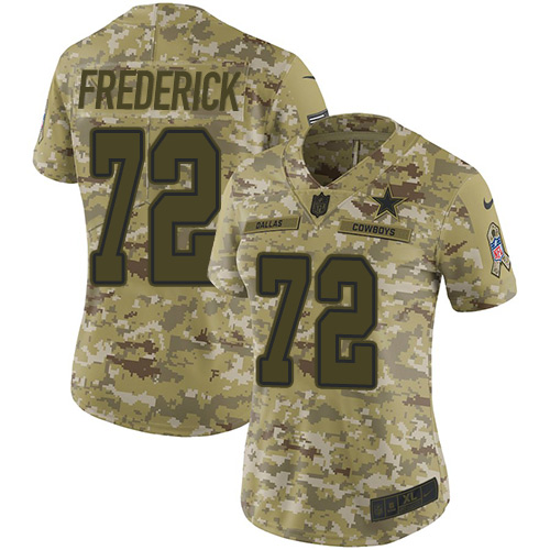 Nike Cowboys #72 Travis Frederick Camo Women's Stitched NFL Limited 2018 Salute to Service Jersey Nike Cowboys #72 Travis Frederick Camo Women's Stitched NFL Limited 2018 Salute to Service Jersey