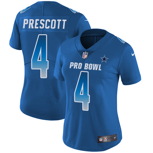 Nike Cowboys #4 Dak Prescott Royal Women's Stitched NFL Limited NFC 2019 Pro Bowl Jersey Nike Cowboys #4 Dak Prescott Royal Women's Stitched NFL Limited NFC 2019 Pro Bowl Jersey