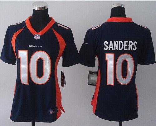 Nike Broncos #10 Emmanuel Sanders Blue Alternate Women's Stitched NFL New Elite Jersey Nike Broncos #10 Emmanuel Sanders Blue Alternate Women's Stitched NFL New Elite Jersey