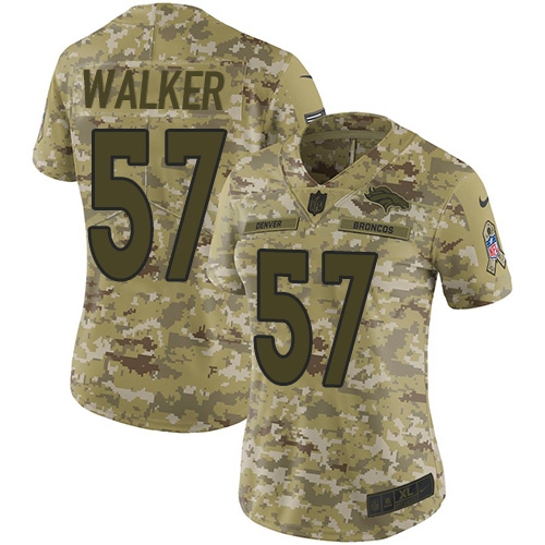 Nike Broncos #57 Demarcus Walker Camo Women's Stitched NFL Limited 2018 Salute to Service Jersey Nike Broncos #57 Demarcus Walker Camo Women's Stitched NFL Limited 2018 Salute to Service Jersey