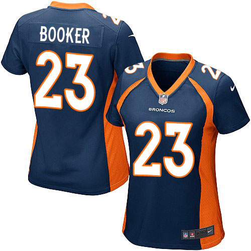 Nike Broncos #23 Devontae Booker Blue Alternate Women's Stitched NFL New Elite Jersey Nike Broncos #23 Devontae Booker Blue Alternate Women's Stitched NFL New Elite Jersey