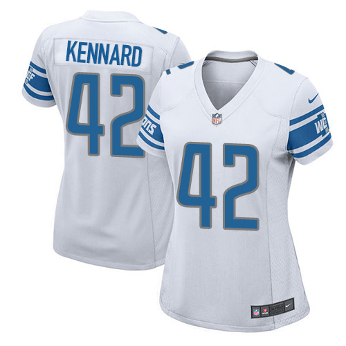Nike Lions #42 Devon Kennard White Women's Stitched NFL Elite Jersey Nike Lions #42 Devon Kennard White Women's Stitched NFL Elite Jersey
