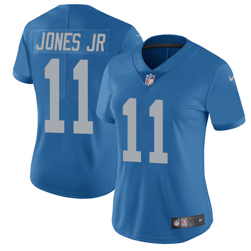 Nike Lions #11 Marvin Jones Jr Blue Throwback Women's Stitched NFL Vapor Untouchable Limited Jersey Nike Lions #11 Marvin Jones Jr Blue Throwback Women's Stitched NFL Vapor Untouchable Limited Jersey