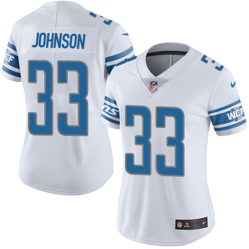 Nike Lions #33 Kerryon Johnson White Women's Stitched NFL Vapor Untouchable Limited Jersey Nike Lions #33 Kerryon Johnson White Women's Stitched NFL Vapor Untouchable Limited Jersey