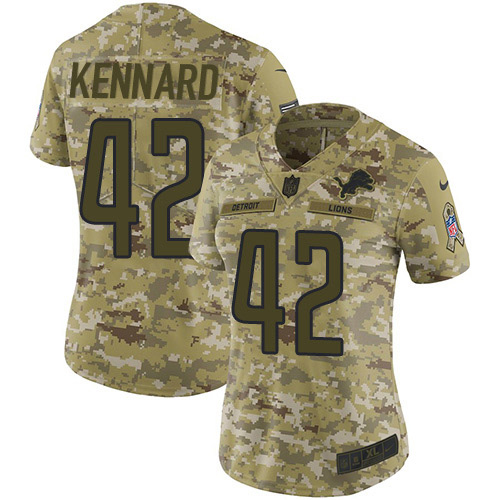 Nike Lions #42 Devon Kennard Camo Women's Stitched NFL Limited 2018 Salute to Service Jersey Nike Lions #42 Devon Kennard Camo Women's Stitched NFL Limited 2018 Salute to Service Jersey