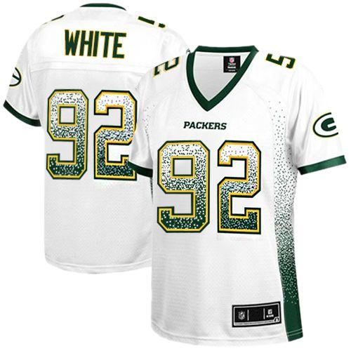 Nike Packers #92 Reggie White White Women's Stitched NFL Elite Drift Fashion Jersey Nike Packers #92 Reggie White White Women's Stitched NFL Elite Drift Fashion Jersey
