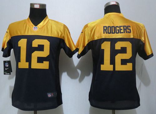 Nike Packers #12 Aaron Rodgers Navy Blue Alternate Women's Stitched NFL New Limited Jersey Nike Packers #12 Aaron Rodgers Navy Blue Alternate Women's Stitched NFL New Limited Jersey
