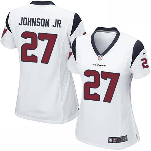 Nike Texans #27 Duke Johnson Jr White Women's Stitched NFL Elite Jersey Nike Texans #27 Duke Johnson Jr White Women's Stitched NFL Elite Jersey