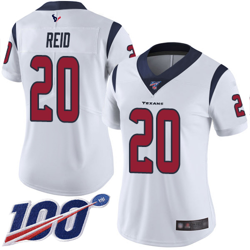 Nike Texans #20 Justin Reid White Women's Stitched NFL 100th Season Vapor Limited Jersey Nike Texans #20 Justin Reid White Women's Stitched NFL 100th Season Vapor Limited Jersey