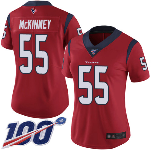 Nike Texans #55 Benardrick McKinney Red Alternate Women's Stitched NFL 100th Season Vapor Limited Jersey Nike Texans #55 Benardrick McKinney Red Alternate Women's Stitched NFL 100th Season Vapor Limited Jersey
