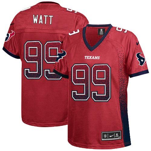 Nike Texans #99 J.J. Watt Red Alternate Women's Stitched NFL Elite Drift Fashion Jersey Nike Texans #99 J.J. Watt Red Alternate Women's Stitched NFL Elite Drift Fashion Jersey