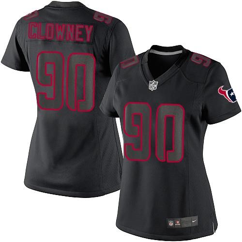 Nike Texans #90 Jadeveon Clowney Black Impact Women's Stitched NFL Limited Jersey Nike Texans #90 Jadeveon Clowney Black Impact Women's Stitched NFL Limited Jersey