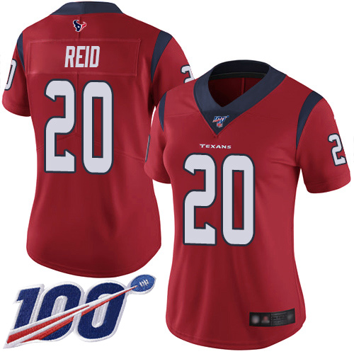 Nike Texans #20 Justin Reid Red Alternate Women's Stitched NFL 100th Season Vapor Limited Jersey Nike Texans #20 Justin Reid Red Alternate Women's Stitched NFL 100th Season Vapor Limited Jersey
