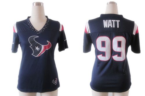 Nike Texans #99 J.J. Watt Navy Blue Team Color Women's Team Diamond Stitched NFL Elite Jersey Nike Texans #99 J.J. Watt Navy Blue Team Color Women's Team Diamond Stitched NFL Elite Jersey