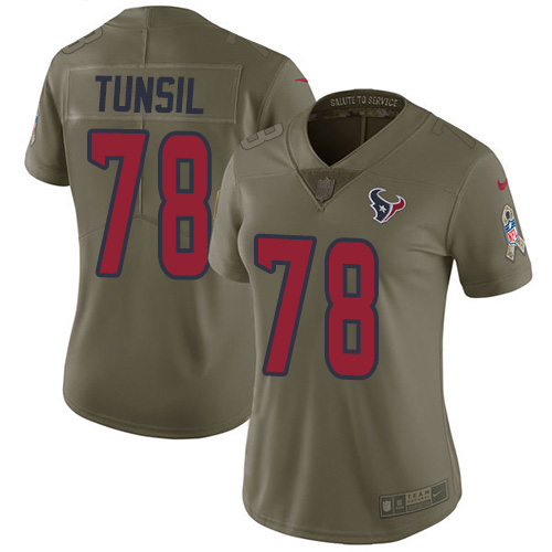 Nike Texans #78 Laremy Tunsil Olive Women's Stitched NFL Limited 2017 Salute To Service Jersey Nike Texans #78 Laremy Tunsil Olive Women's Stitched NFL Limited 2017 Salute To Service Jersey