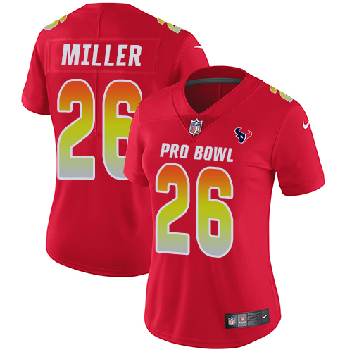 Nike Texans #26 Lamar Miller Red Women's Stitched NFL Limited AFC 2019 Pro Bowl Jersey Nike Texans #26 Lamar Miller Red Women's Stitched NFL Limited AFC 2019 Pro Bowl Jersey