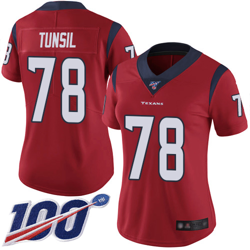 Nike Texans #78 Laremy Tunsil Red Alternate Women's Stitched NFL 100th Season Vapor Untouchable Limited Jersey Nike Texans #78 Laremy Tunsil Red Alternate Women's Stitched NFL 100th Season Vapor Untouchable Limited Jersey