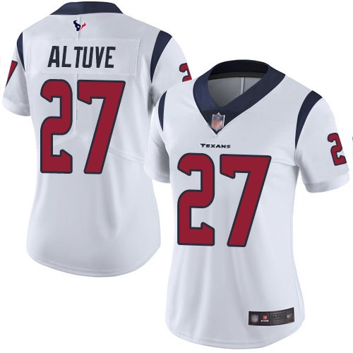 Nike Texans #27 Jose Altuve White Women's Stitched NFL Vapor Untouchable Limited Jersey Nike Texans #27 Jose Altuve White Women's Stitched NFL Vapor Untouchable Limited Jersey