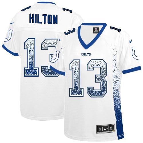 Nike Colts #13 T.Y. Hilton White Women's Stitched NFL Elite Drift Fashion Jersey Nike Colts #13 T.Y. Hilton White Women's Stitched NFL Elite Drift Fashion Jersey